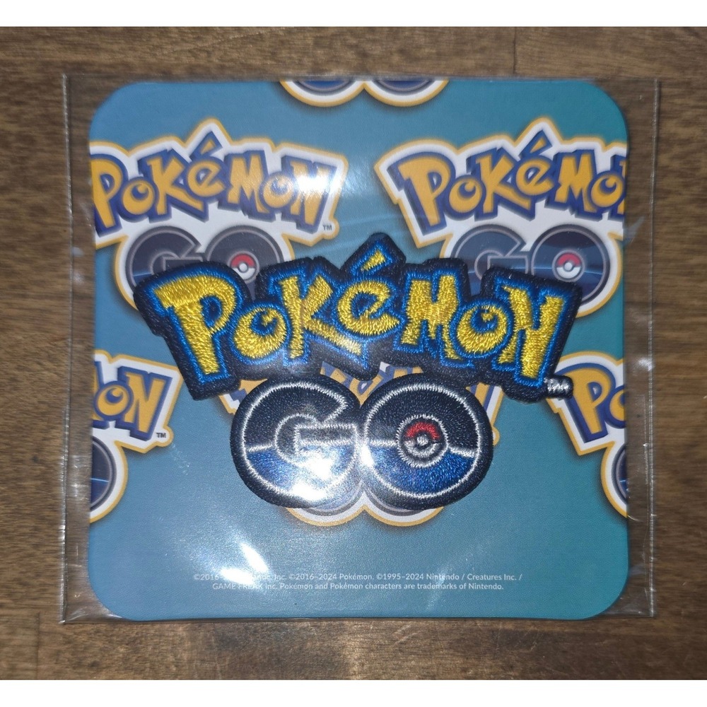 Pokemon GO Embroidered Patch Logo Iron On Sew On Applique Nintendo Official NEW